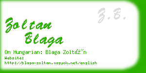 zoltan blaga business card
